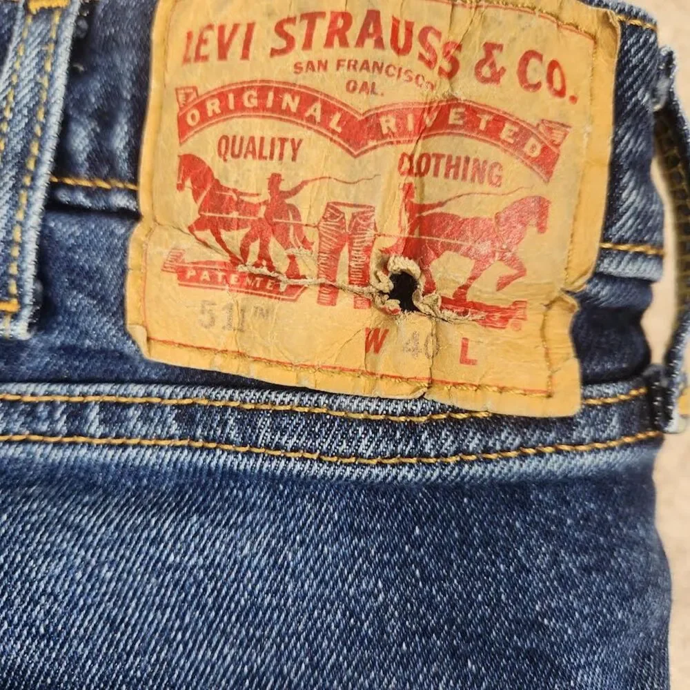 Levi's 511 Men's Jeans Cut-Offs Shorts Size 40 Length 10